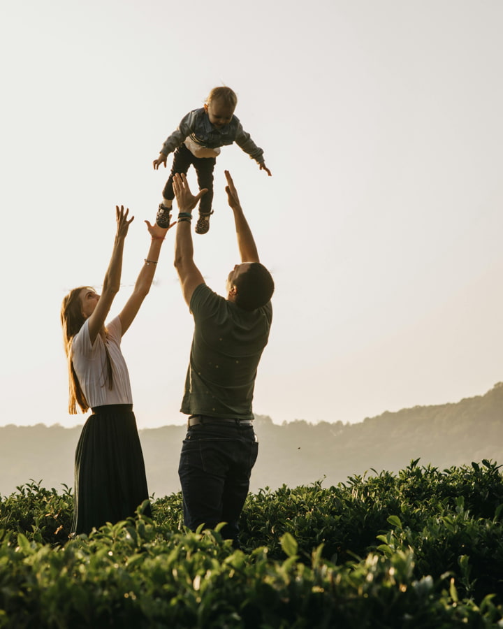 a family spending time together