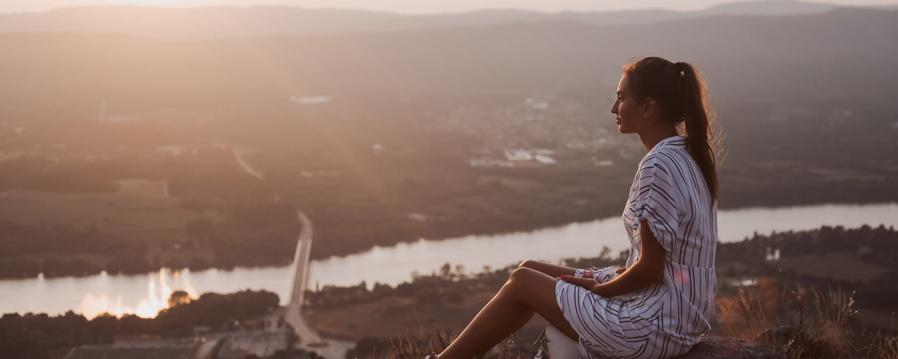 a girl enjoying the view